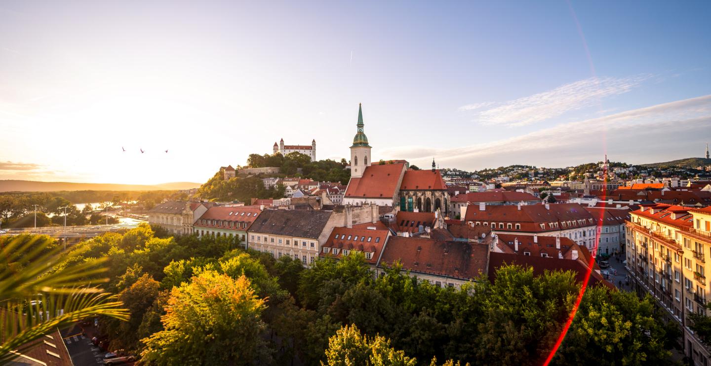 Bratislava at sunset