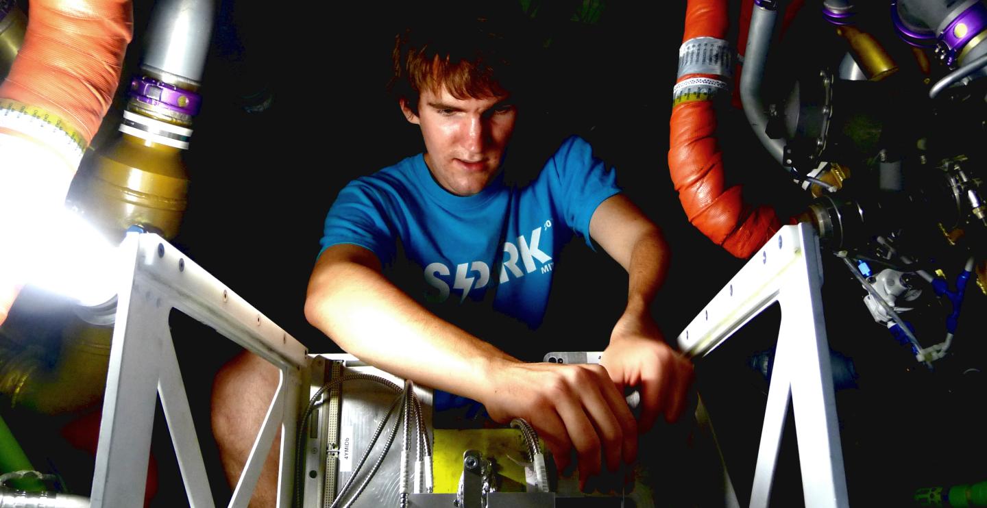 Eric Gentry working in a lab