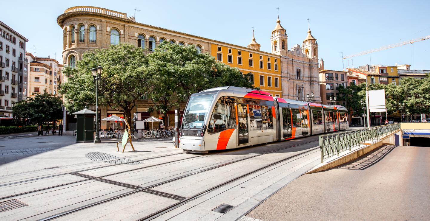 Train in Zaragoza Spain