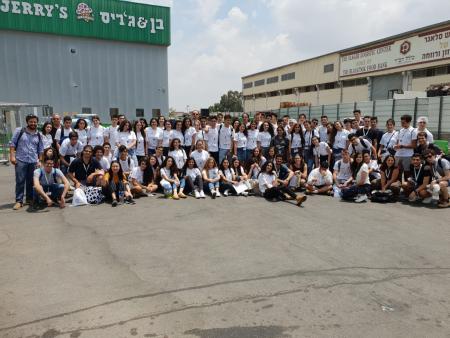 Group picture outside of Ben and Jerries